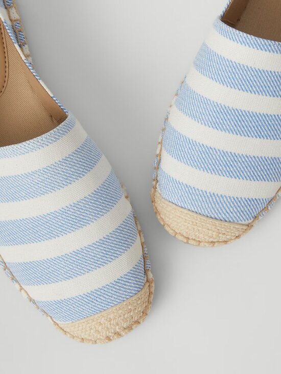 Ann Taylor Shoes - Ann Taylor Weekend Espadrille Slide Sandals Zephyr Blue Cotton Size 8 NWT